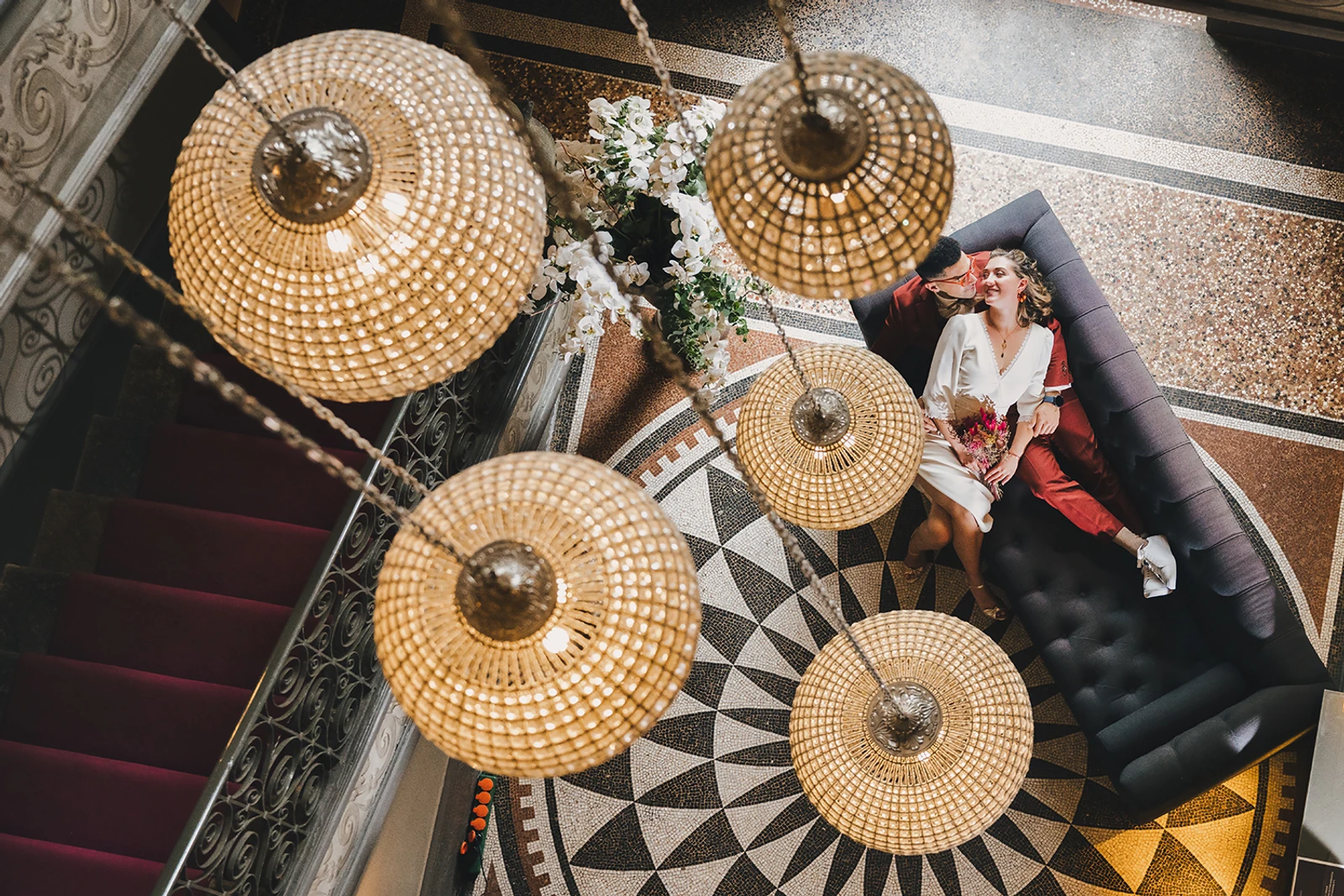 Publication Instagram, couple de mariés